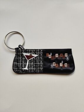 4/$50⭐️Maggi B Martini Clutch Black Zip Purse Retro